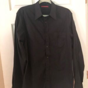 Prada men’s shirt; black; size 42; comfort stretch